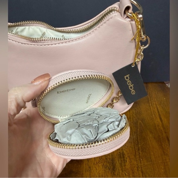 NWT Bebe Blush YaraWoven Hand Bag with Crossbody Strap and Detachable Coin Purse - Picture 6 of 10